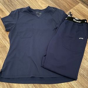 Grey’s anatomy scrub set- NAVY BLUE